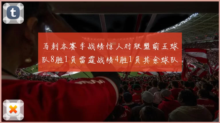 马刺本赛季战绩惊人对联盟前五球队8胜1负雷霆战绩4胜1负其余球队全胜